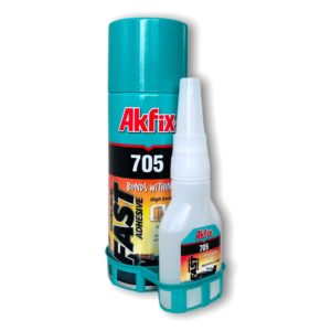 Клей Akfix (Акфикс) 705 цианоакрилатный двухкомпонентный прозрачный 100 + 400 мл