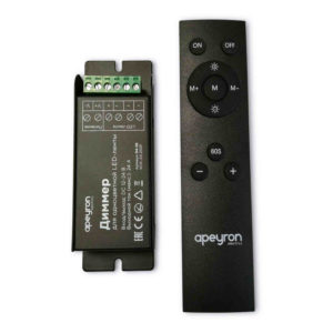 APEYRON Диммер 12/24v 288/576w 3 канала 8A IP20 пульт "easy control"
